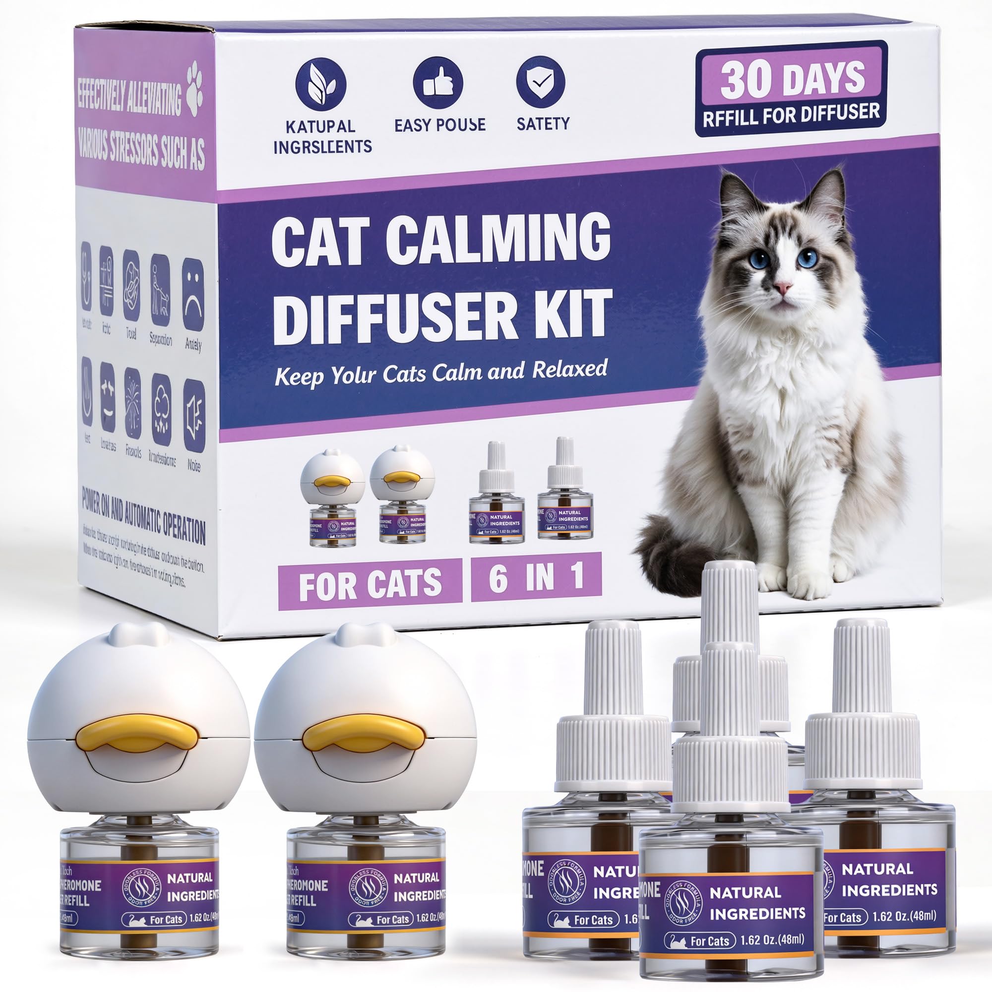 Diffuseur apaisant YTCX.Tech avec 2 unités et 4 recharges pour calmer le quotidien.