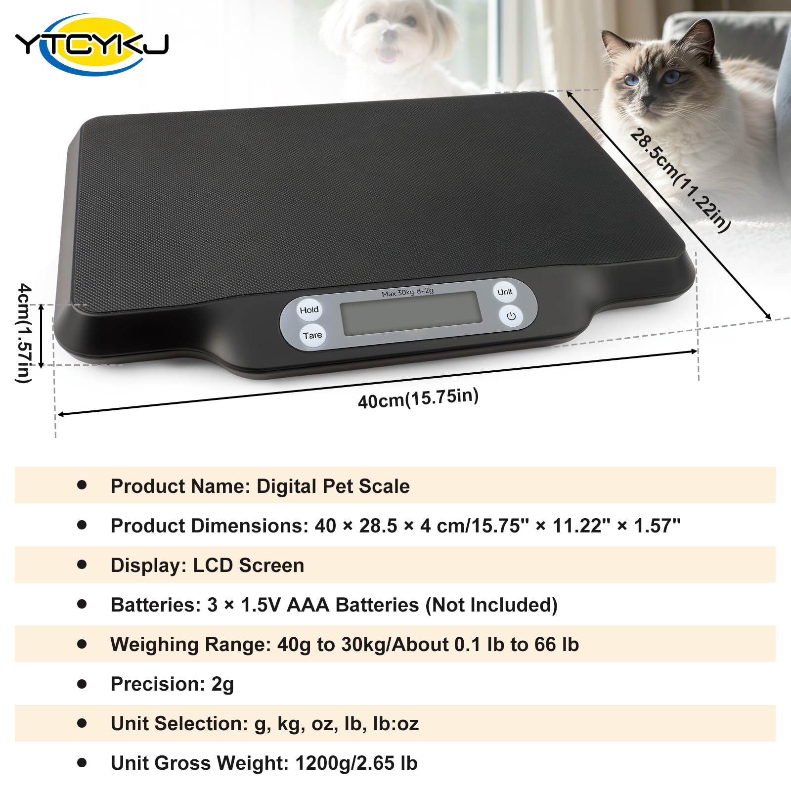 Affichage LED clair de la balance YTCYKJ.