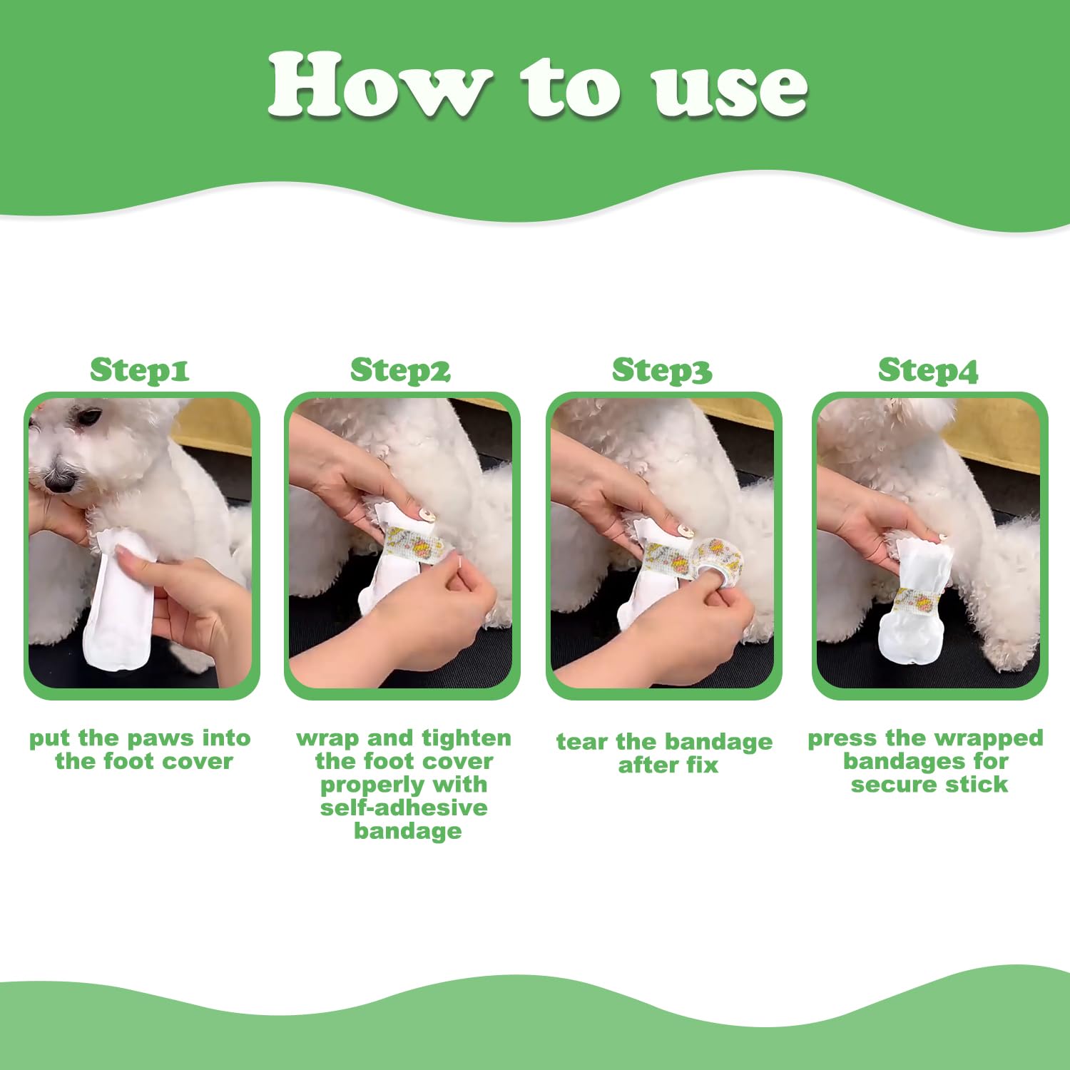 Bandage élastique inclus avec les protections YTZJ Direct pour ajustement sûr.