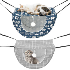 Hamac Yuanan double-couche deux pièces pour cage bleu gris, repos sécurisé