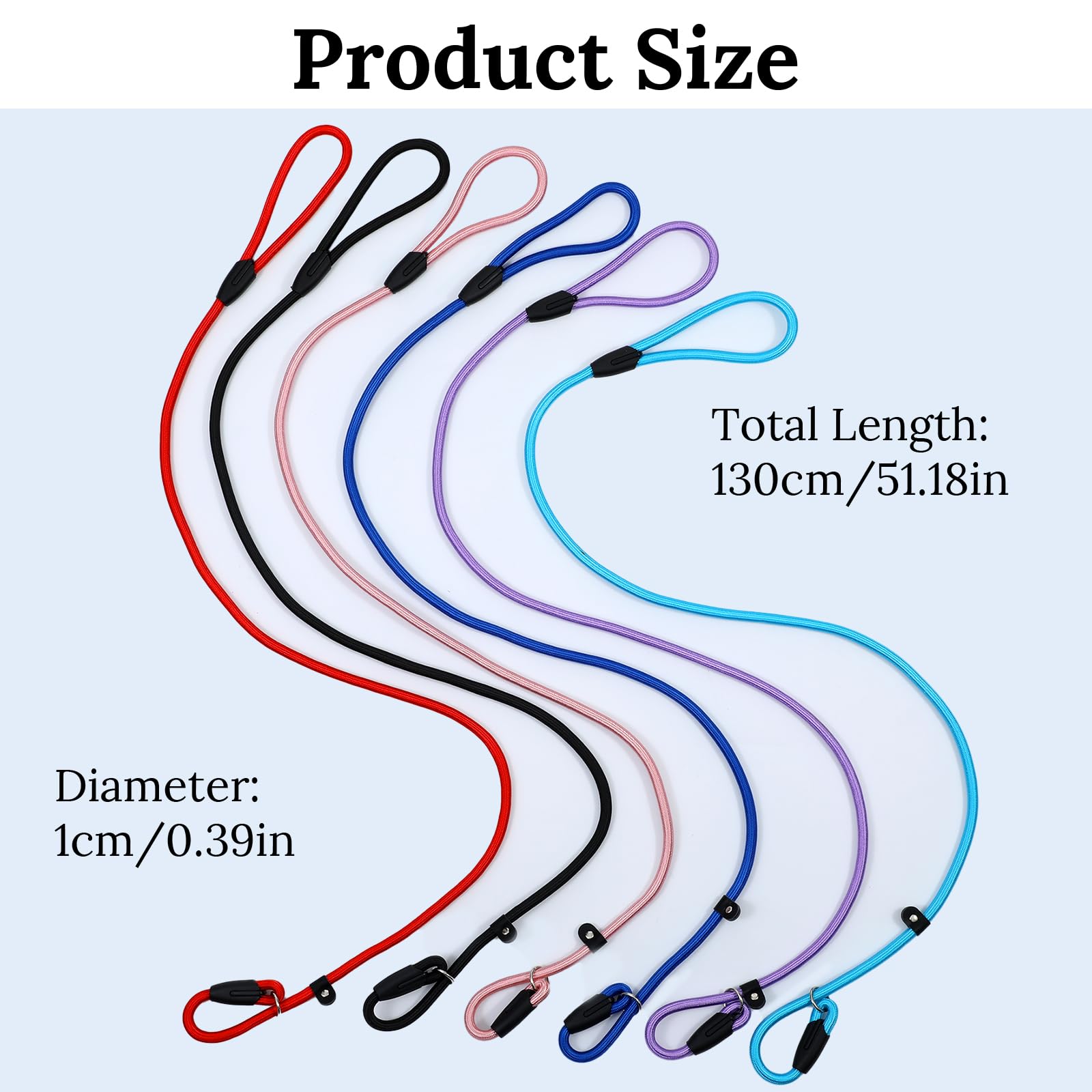 Laisse Slip Yuanan bleue 4,5 pieds, conception robuste pour les chiens actifs