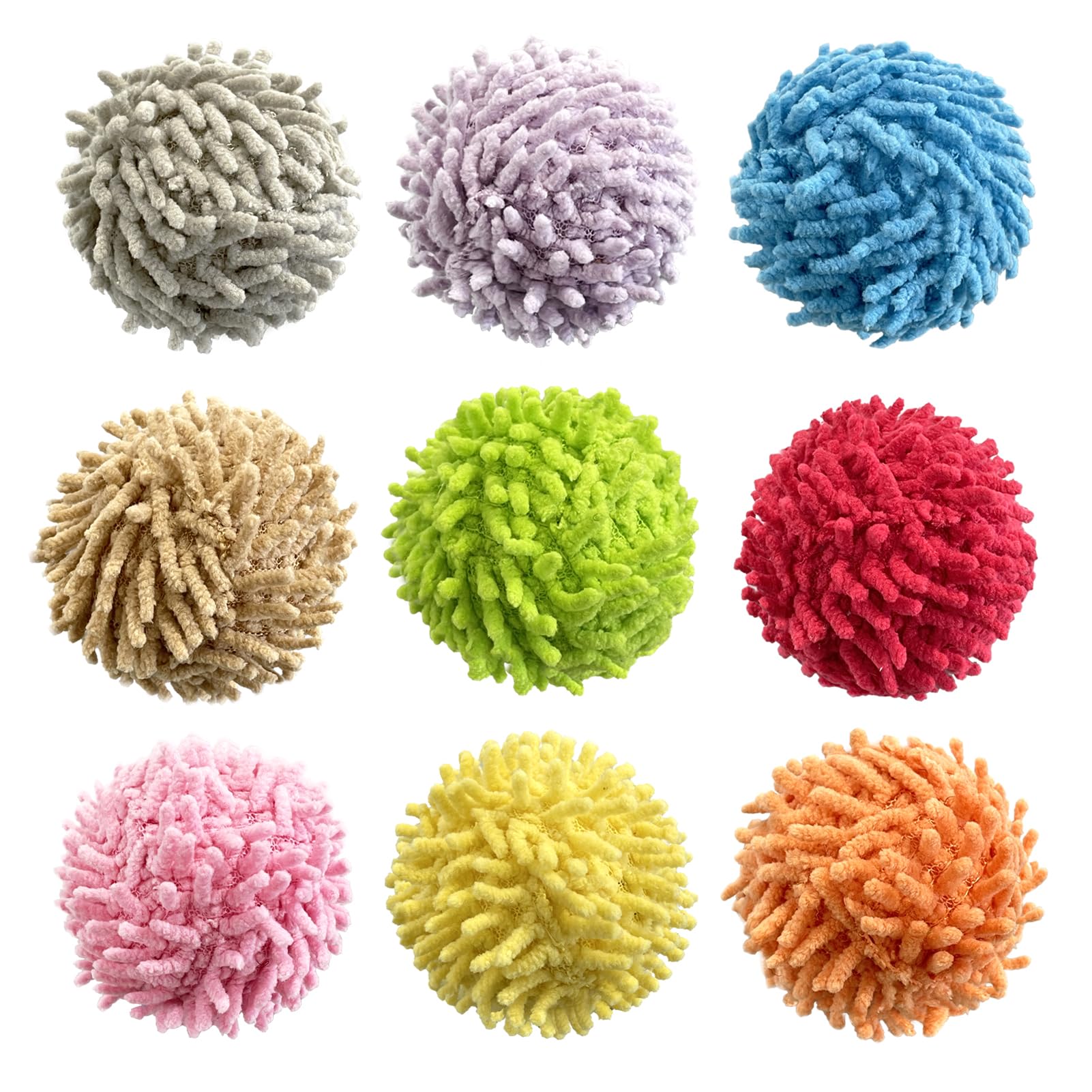 Balles pelucheuses YUBONUS pour chat intérieur, stimulent l’amusement et l’exercice.