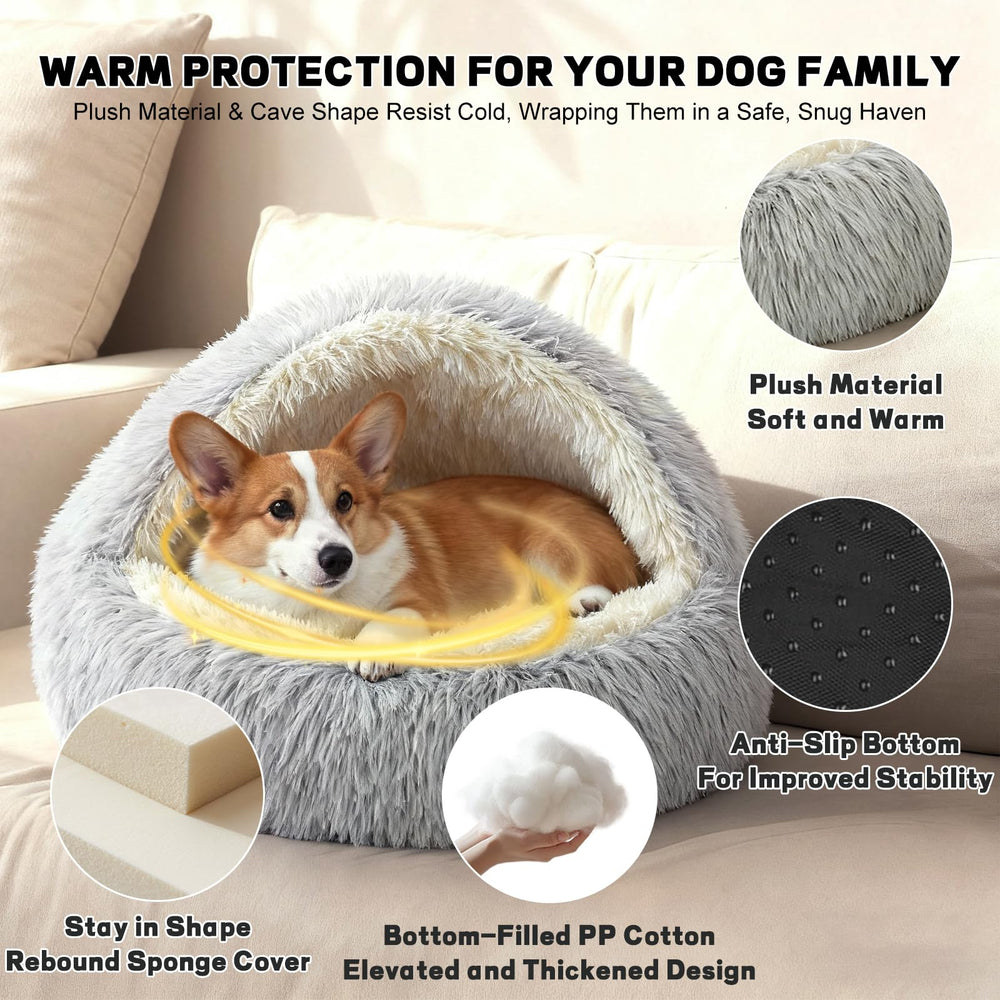 YUDANSI garnissage doux en peluche longue pour chien relax.