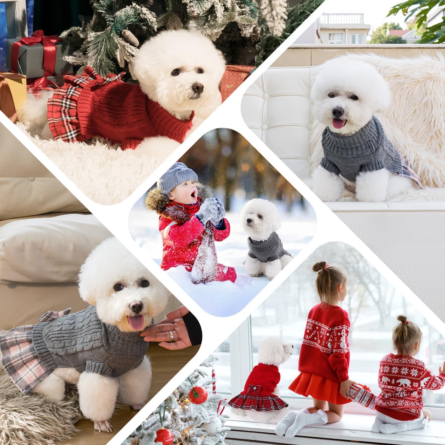 Pull à nœud YUDODO, parfait pour fêtes et cadeaux pour chien.