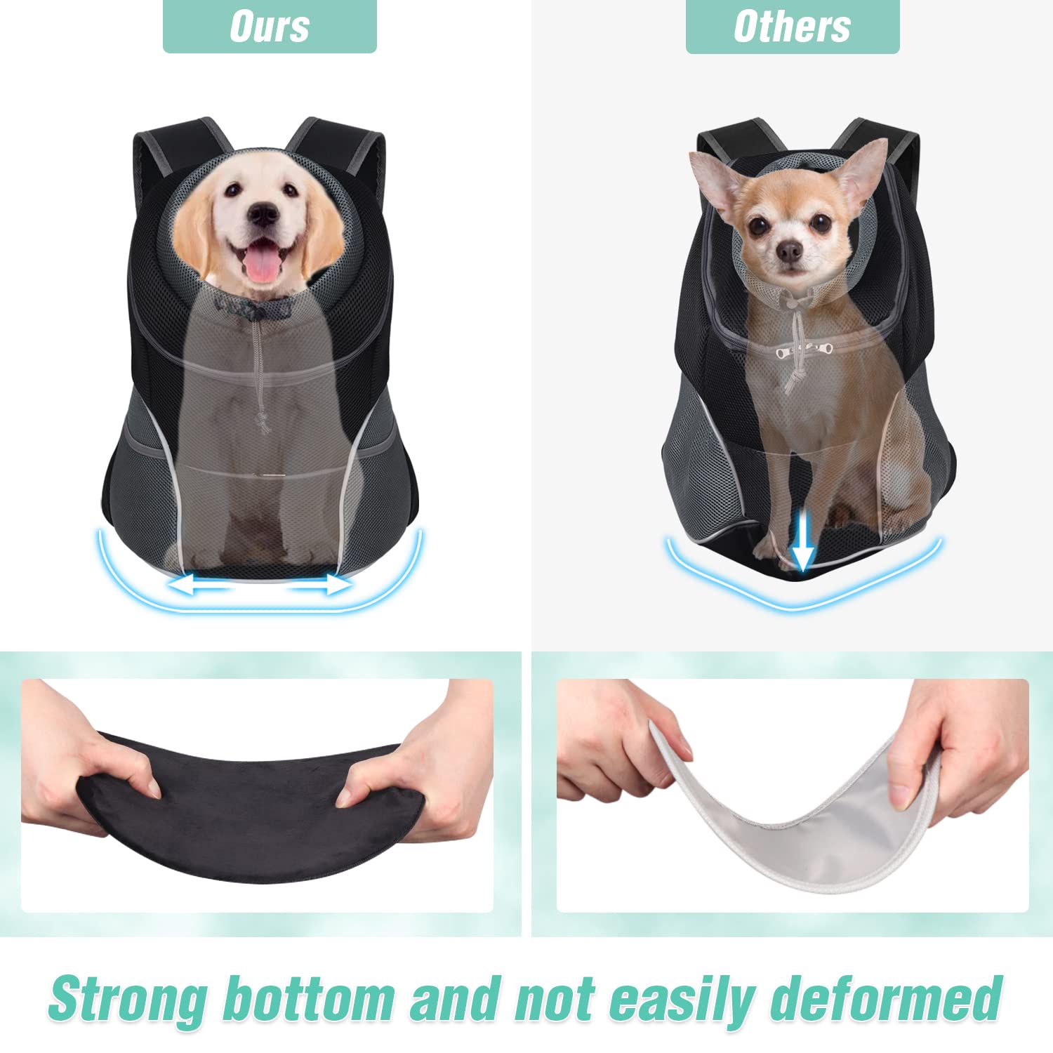 Rangement à trois poches du YUDODO pour friandises, sacs et jouets.