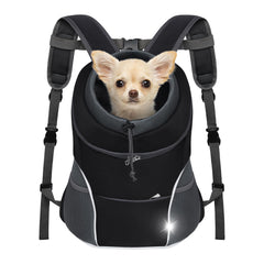 Sac porte-chien YUDODO en vue frontale, pratique et confortable pour vos sorties quotidiennes.