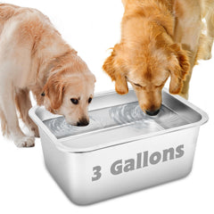 Bol YUEPET eau rectangulaire, grande capacité pour grands chiens, pratique en extérieur.