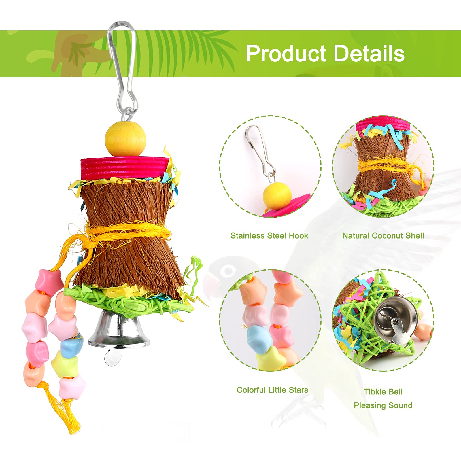 Jouet suspendu YUEPET – pour cage, pratique et sûr.