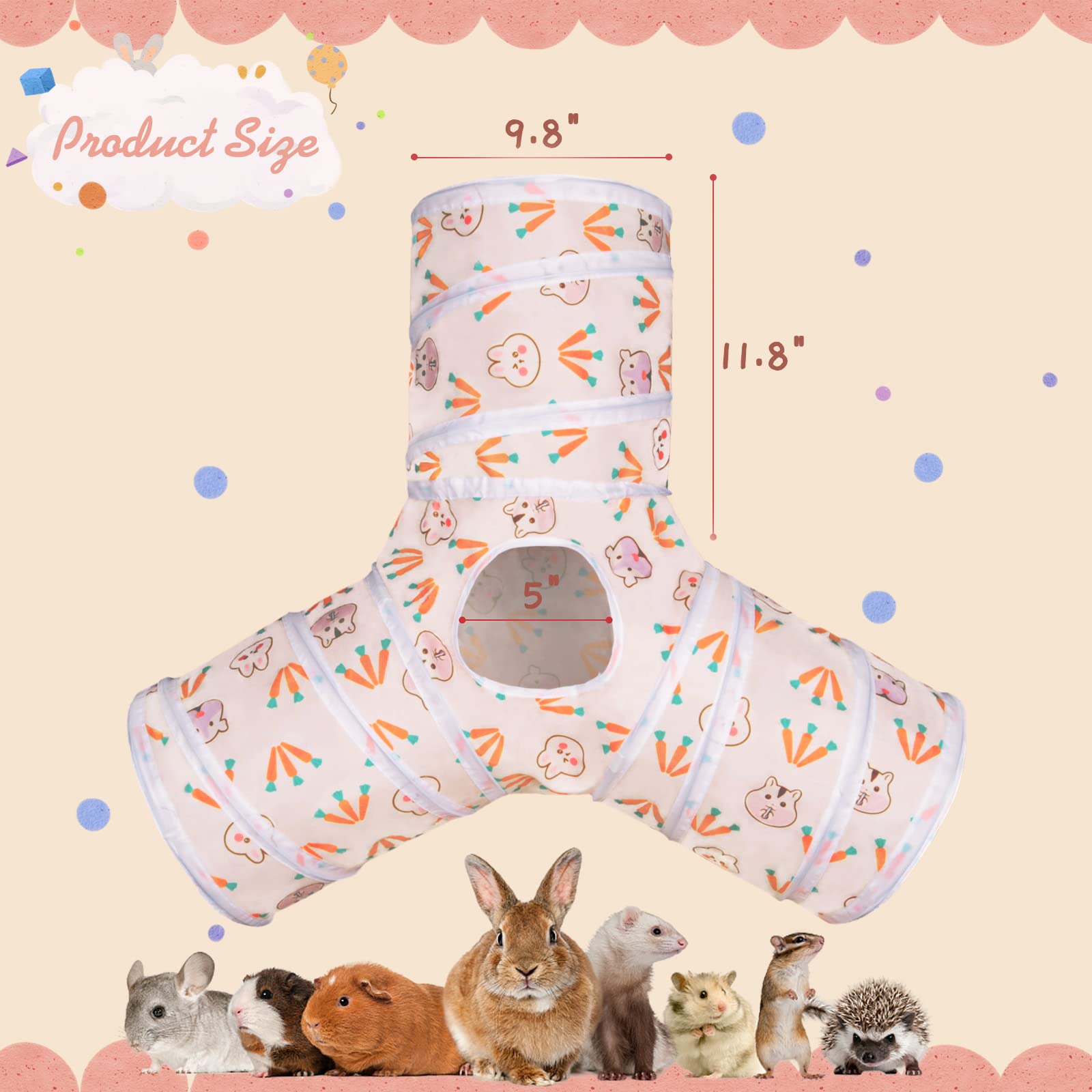YUEPET tunnel-lapin-pliable-elastique : rangement pratique et jeu mobile.