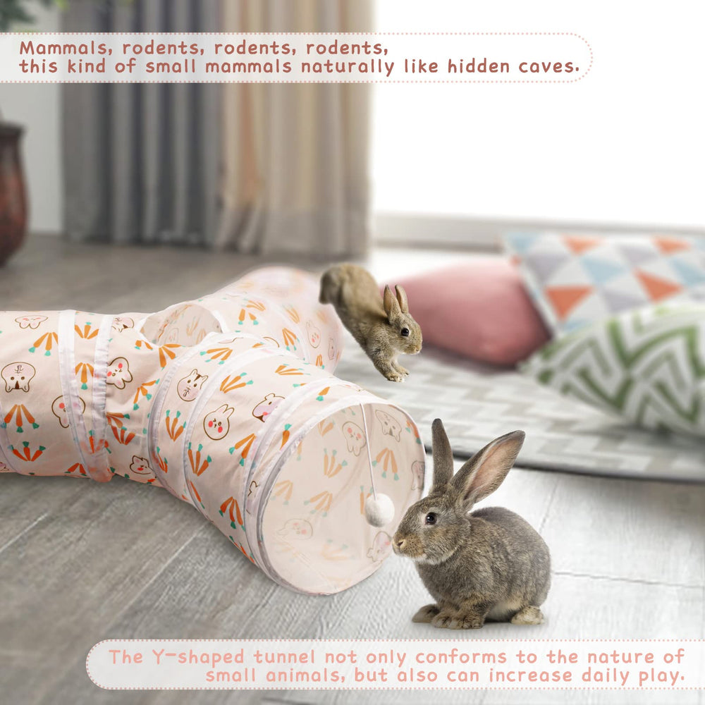 YUEPET tunnel-petits-animaux : taille idéale pour lapins et rongeurs.