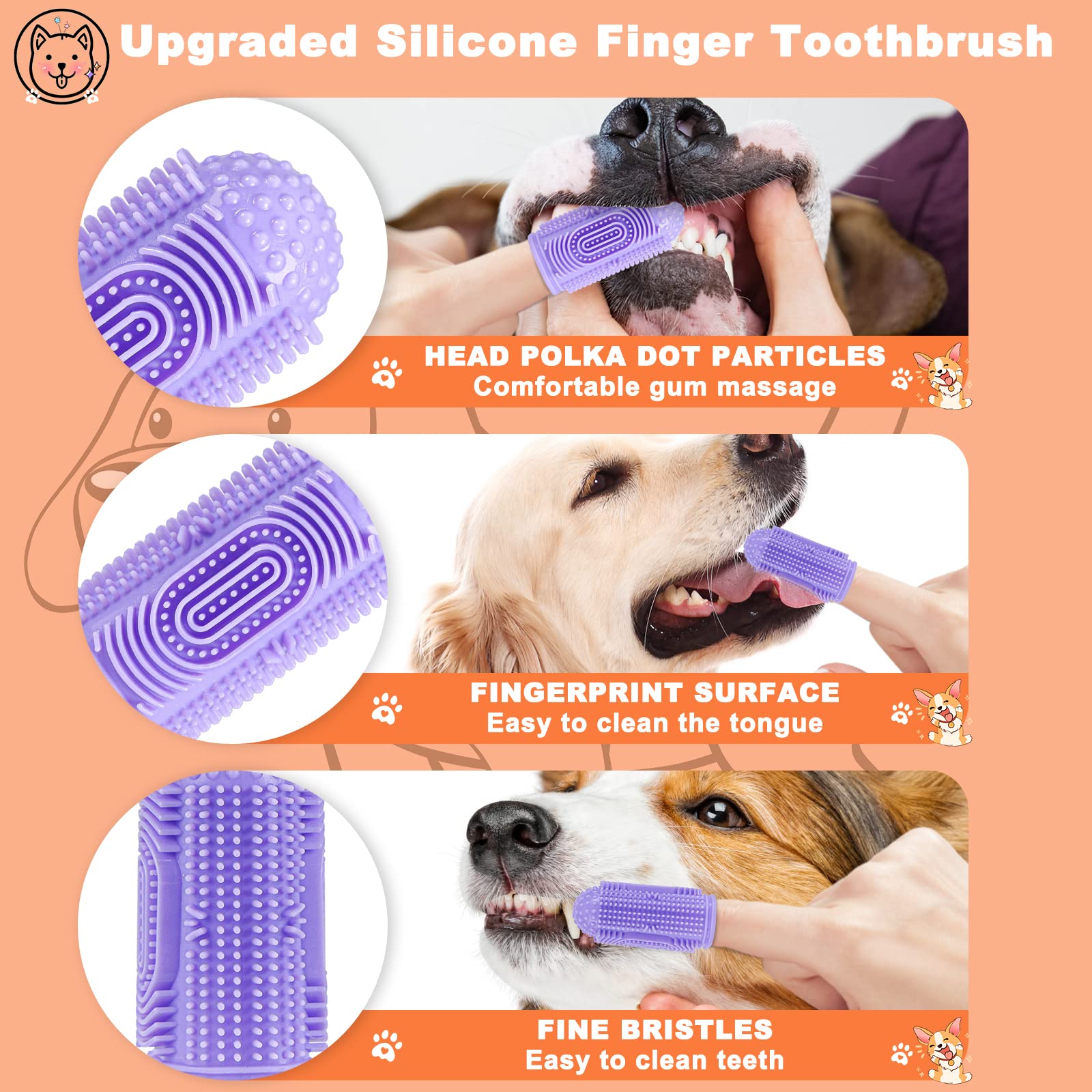 Brosse dentaire YUEYUEJIA pour chien masse les gencives en douceur.