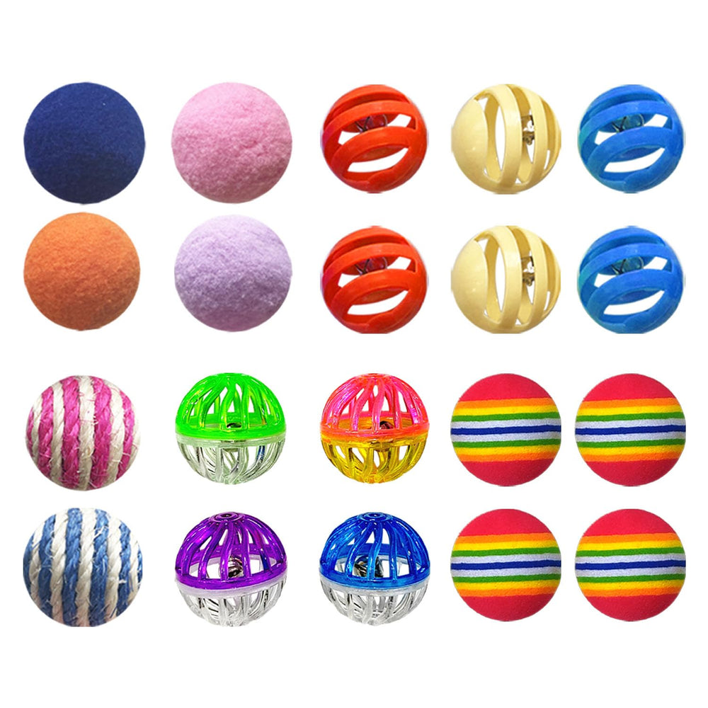 Jouets YULOYI Boules clochettes colorées pour chat, stimulent l interaction et le jeu.
