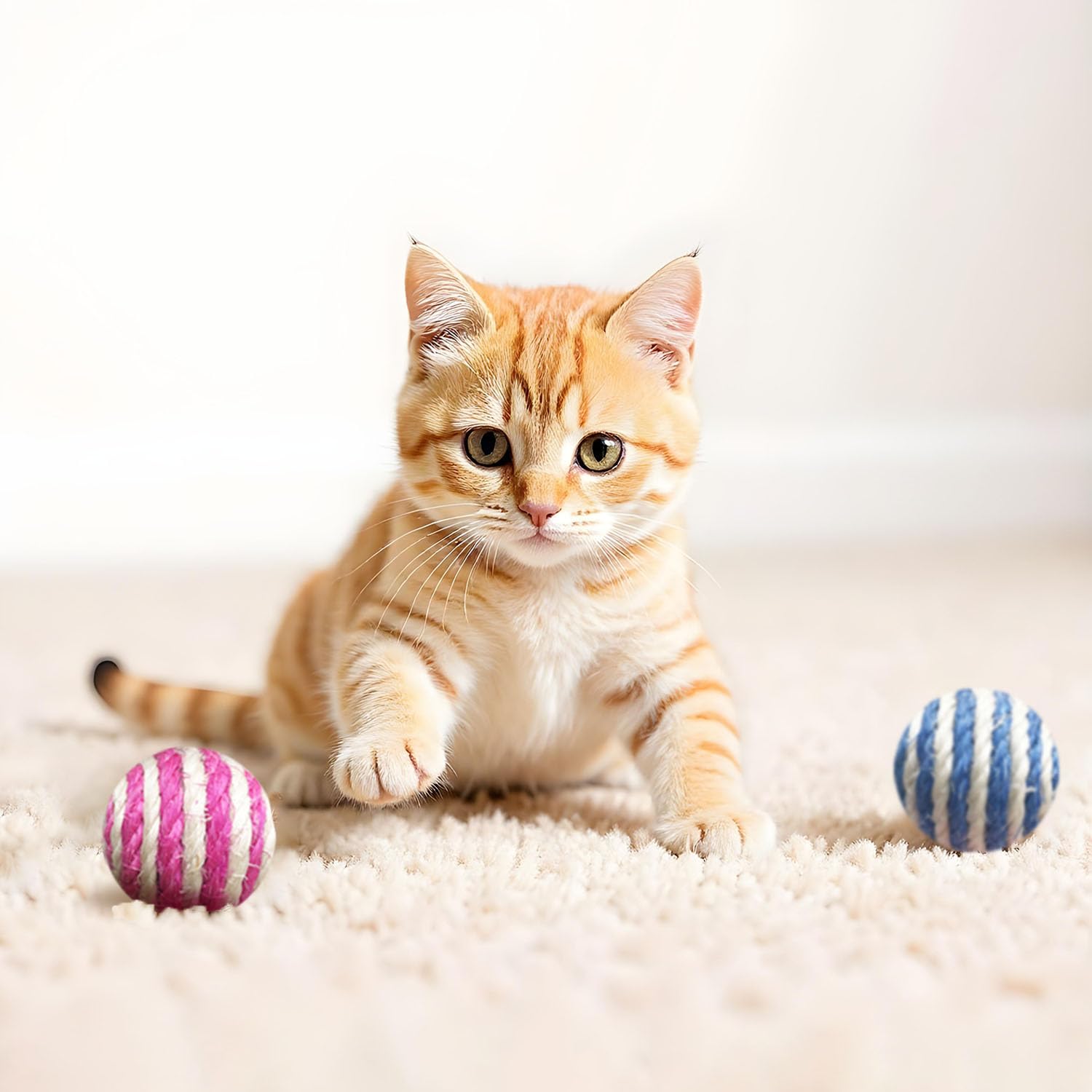 Jouets YULOYI Boules pompon, texture douce idéale pour le jeu et les câlins.