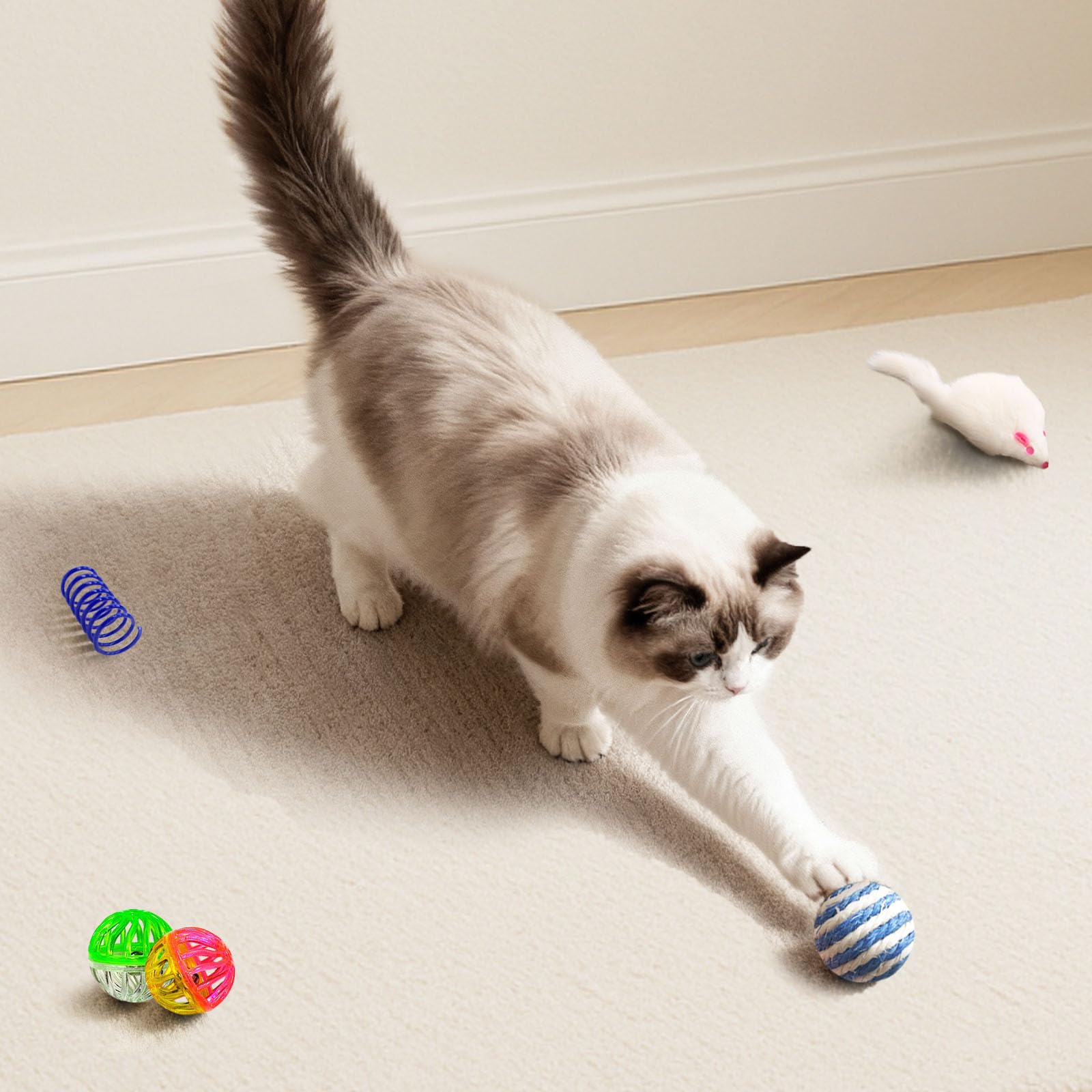 Souris colorée YULOYI: stimule curiosité et agilité féline.