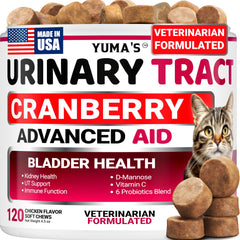 Emballage YUMA'S montrant le complément urinaire pour chats, soutien quotidien.