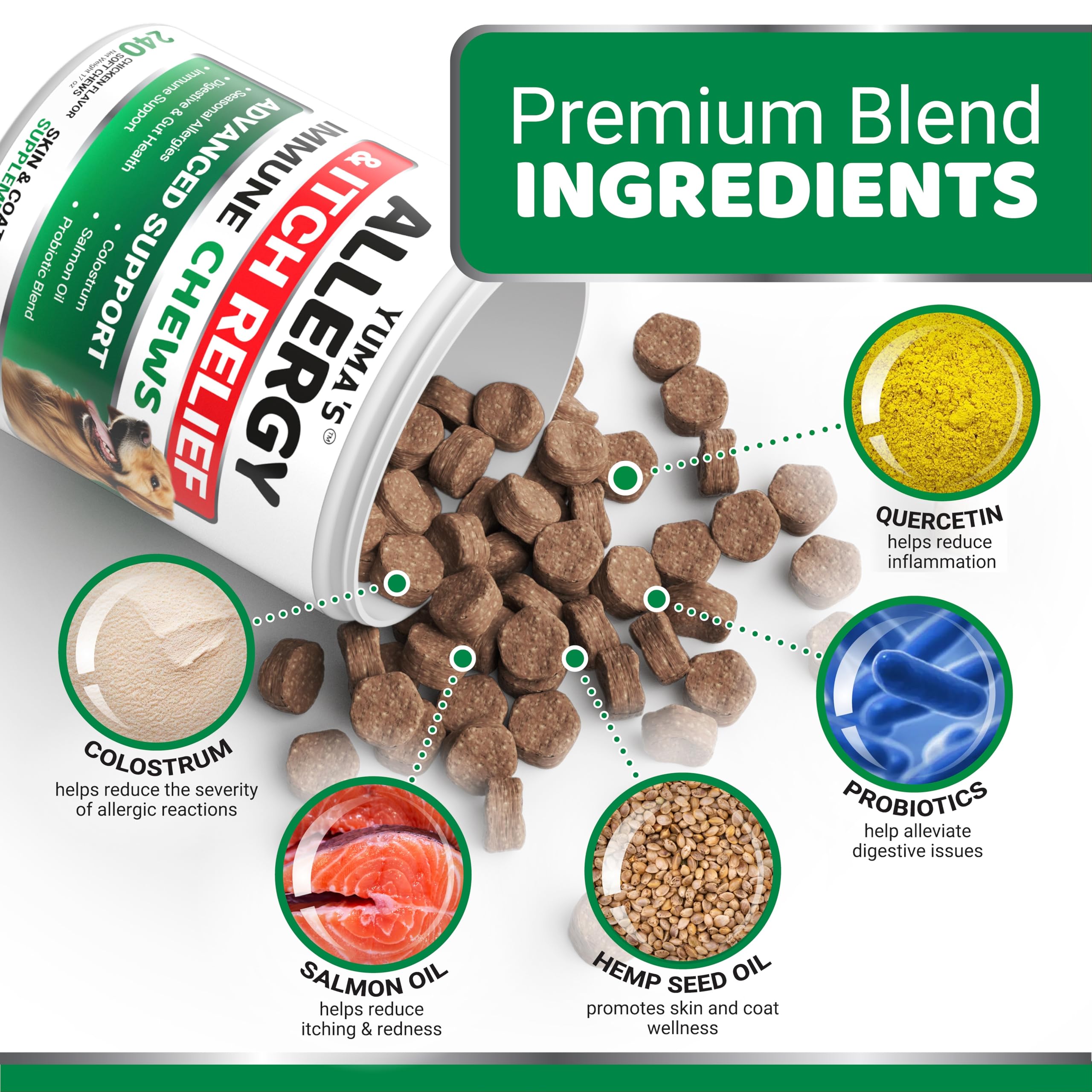 YUMA'S friandises allergie chien - convient à tous les âges et tailles.