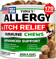 Friandises anti-allergie YUMA'S dans une boîte de 170 pour démangeaisons potentielles.