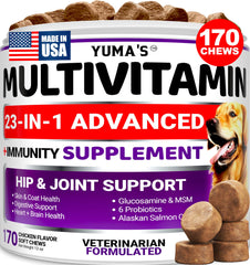 YUMA'S – bouteille-chien-vitamine-170-traites soutient l'énergie quotidienne