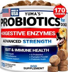 YUMA'S Probiotiques pour chiens — bouteille, soutien digestif pratique au quotidien.
