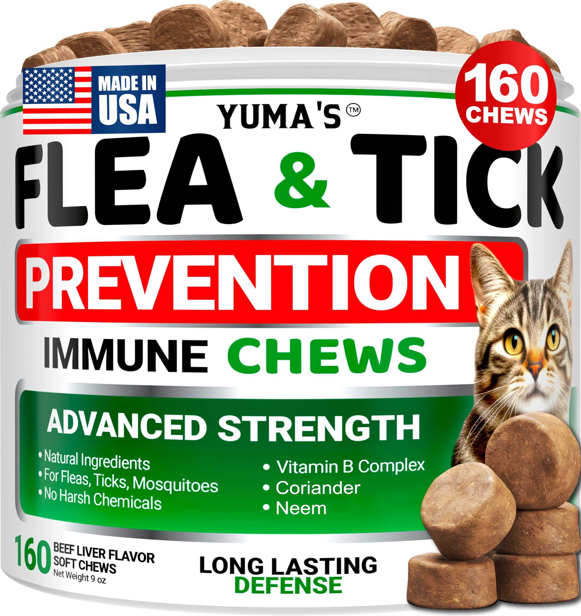 YUMA'S Traitement puces chats – emballage pratique pour une utilisation quotidienne.