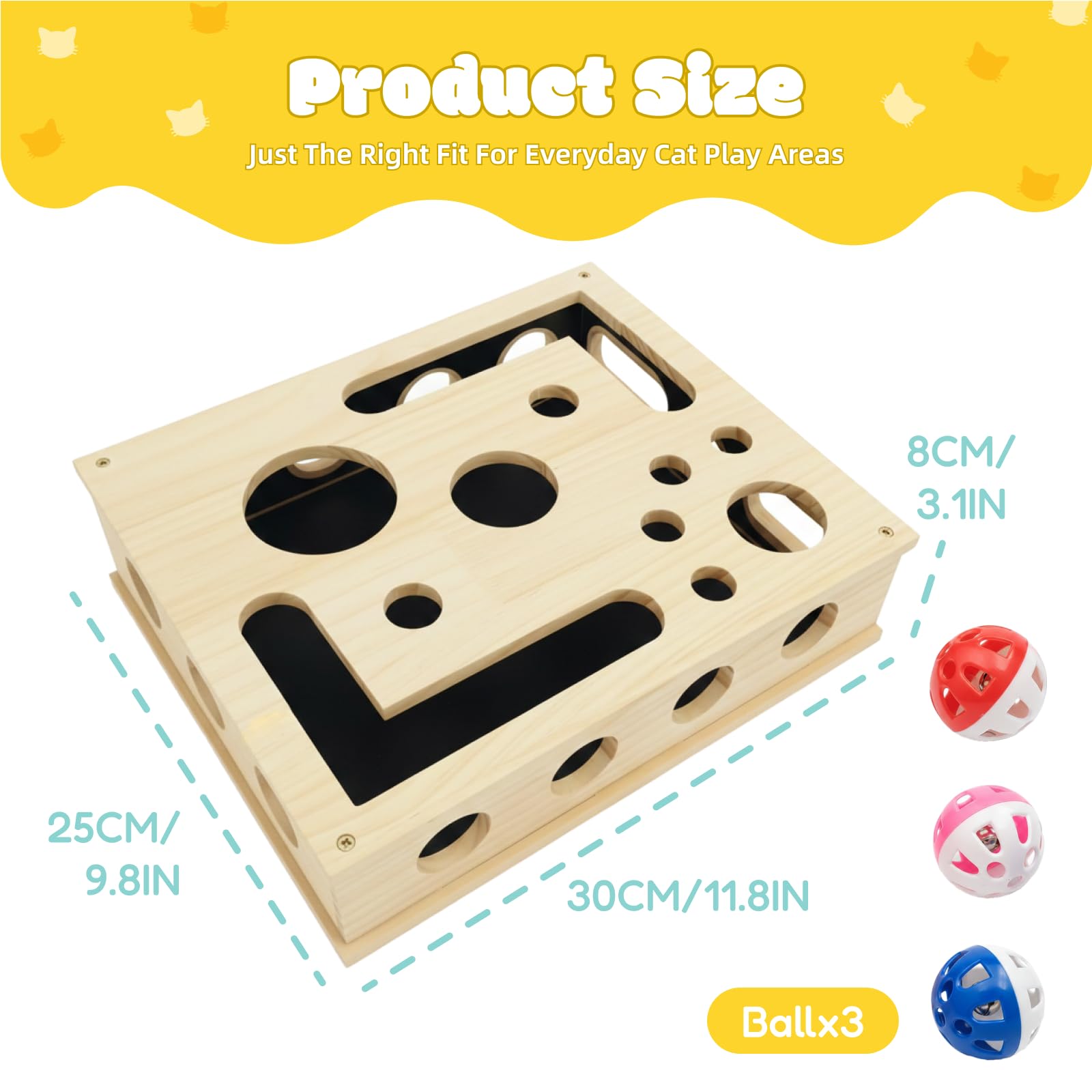 Trois balles cloche Yumcute pour un jeu interactif et stimulant.