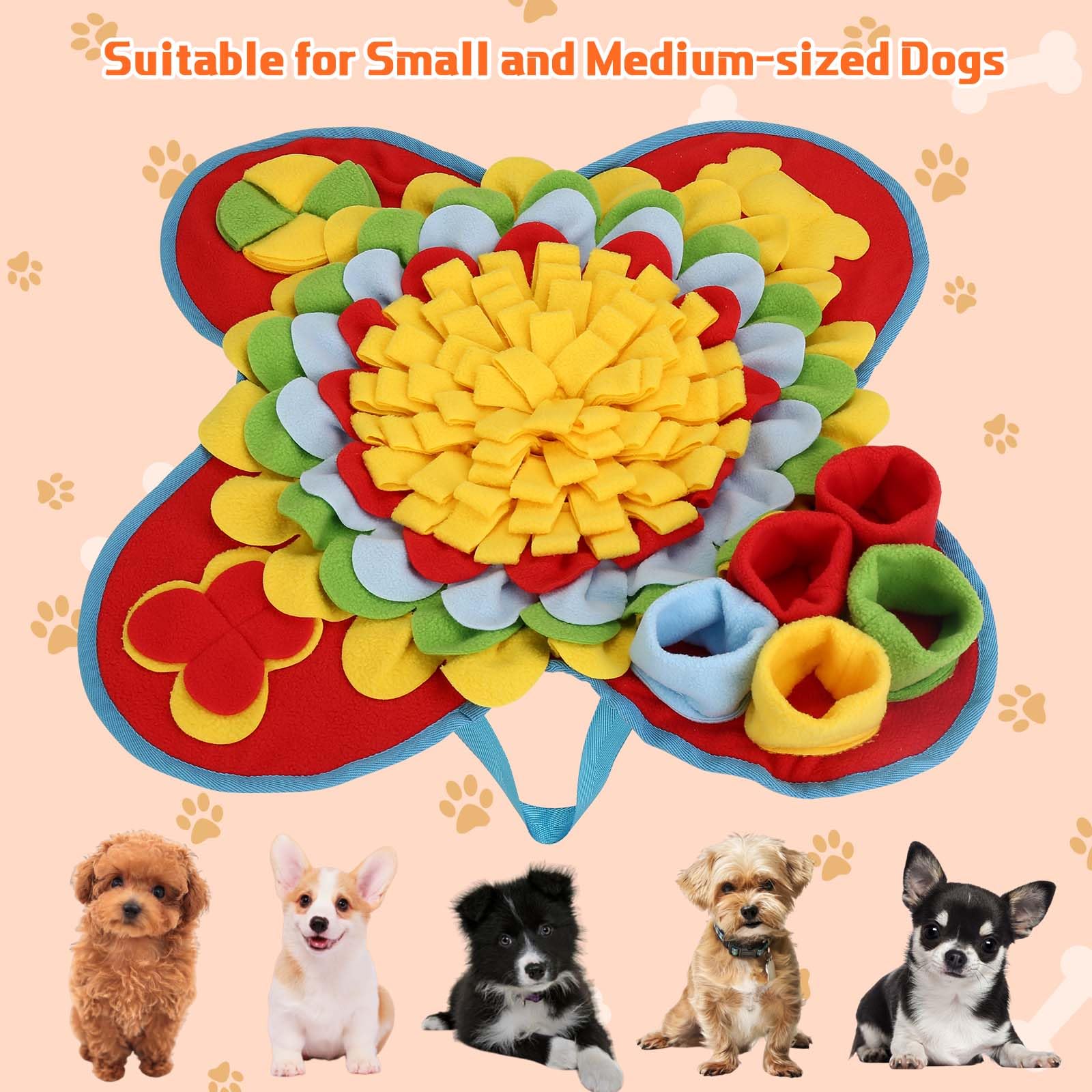 Base anti-glisse de Yummy Sam, tapis Snuffle reste en place.