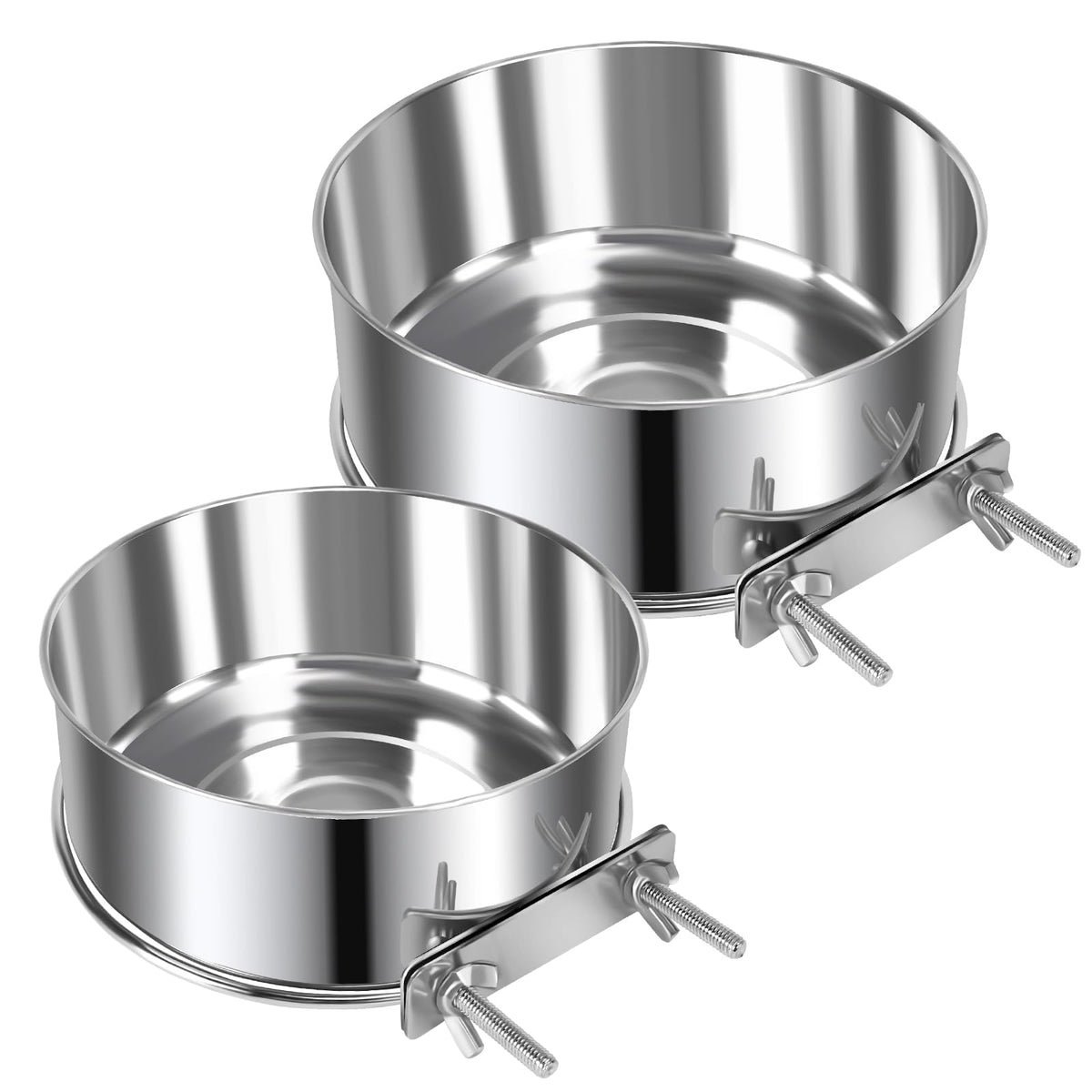 Bol Yummy Sam d’alimentation et d’eau fixé sur cage, anti-déversement pratique.