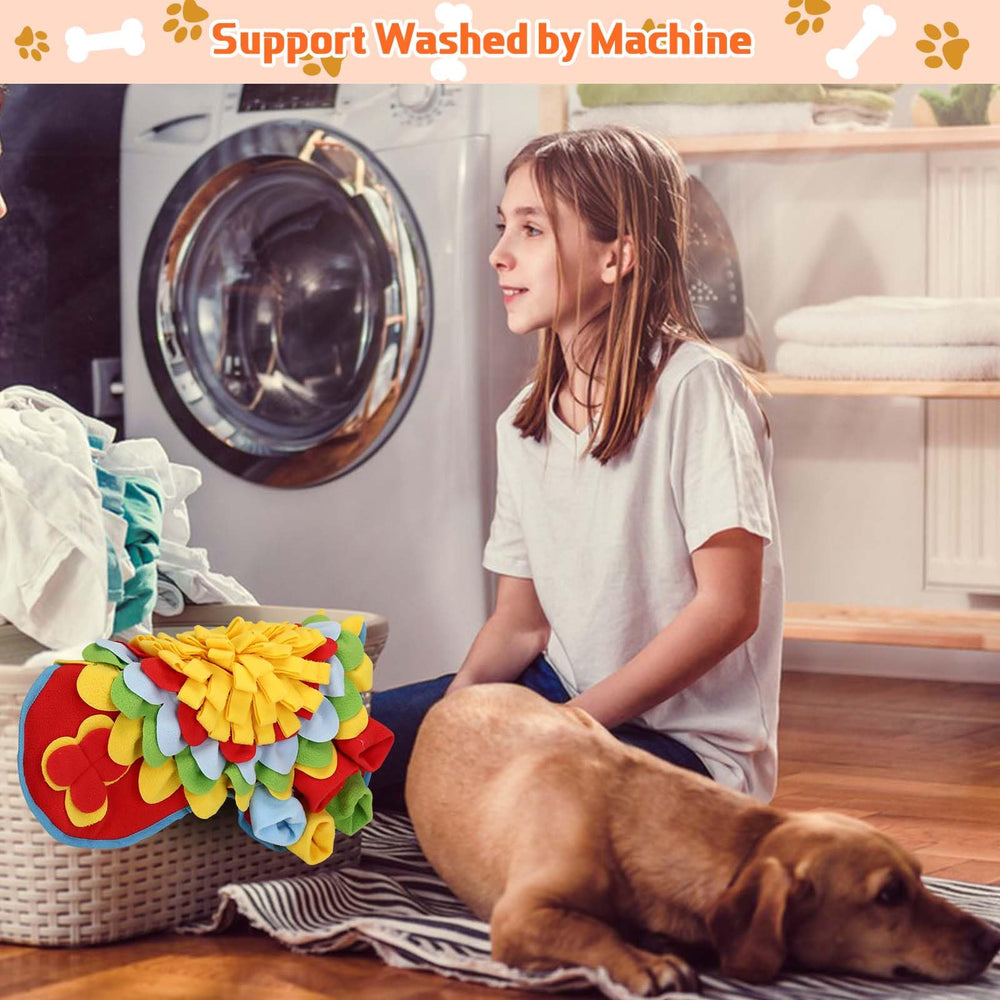 Tapis Snuffle pliable pour rangement facile et pratique.