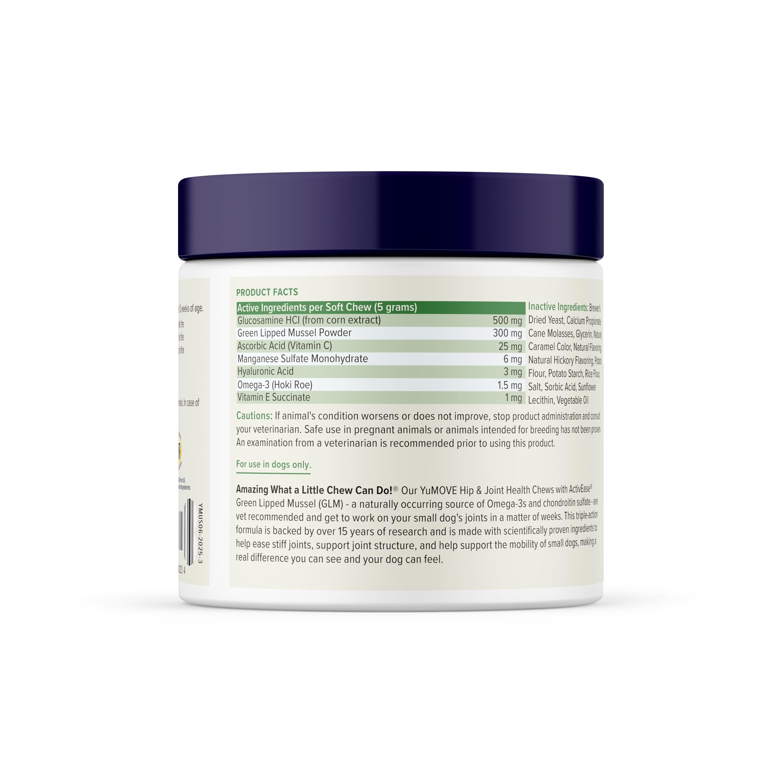 Ingrédients YuMOVE glucosamine et chondroïtine soutenant articulations et cartilage.