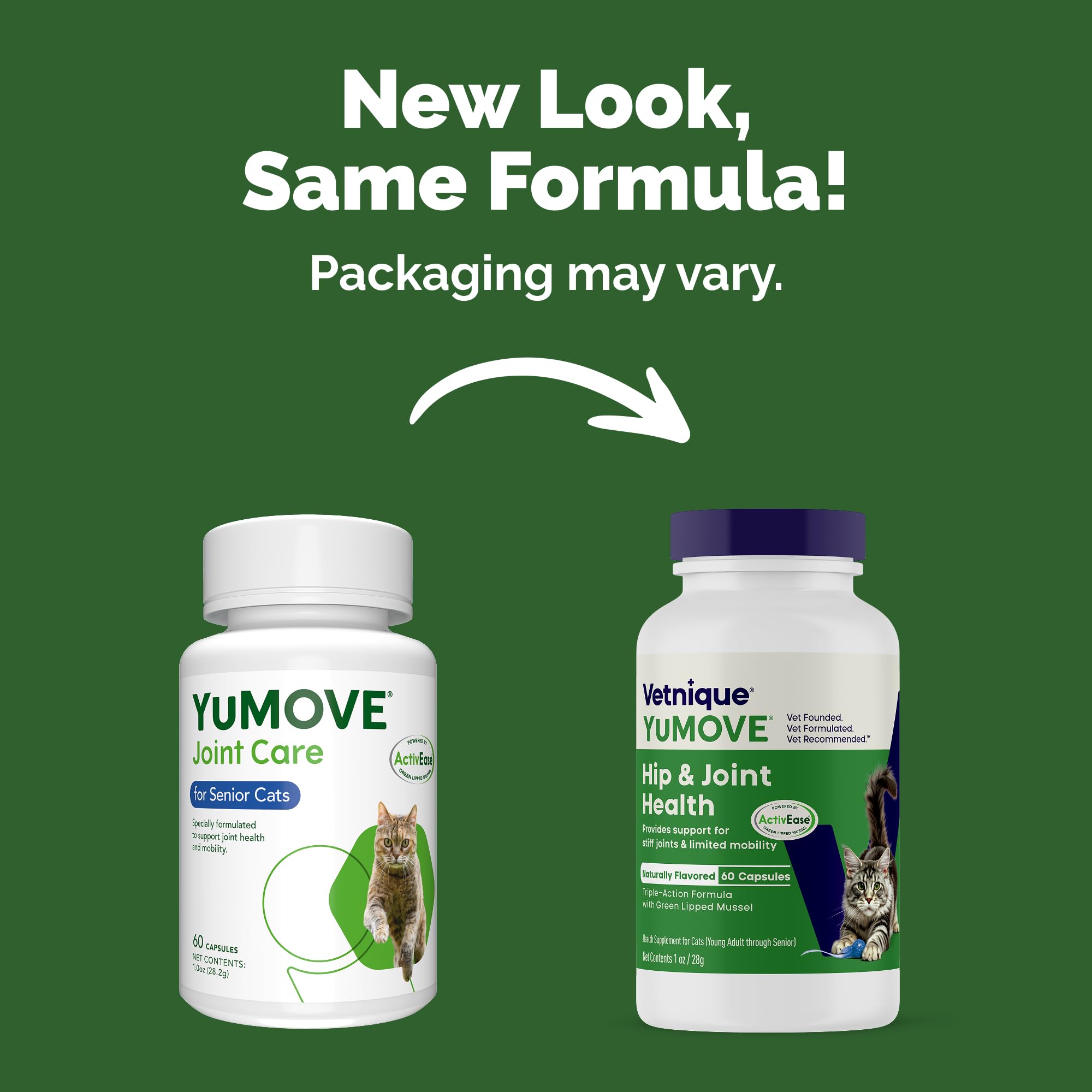 YuMOVE moules vertes oméga3 chat : formulation naturelle pour le confort articulatoire