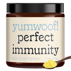 Immunité Parfaite Yumwoof : versement dans la gamelle, goût agréable.