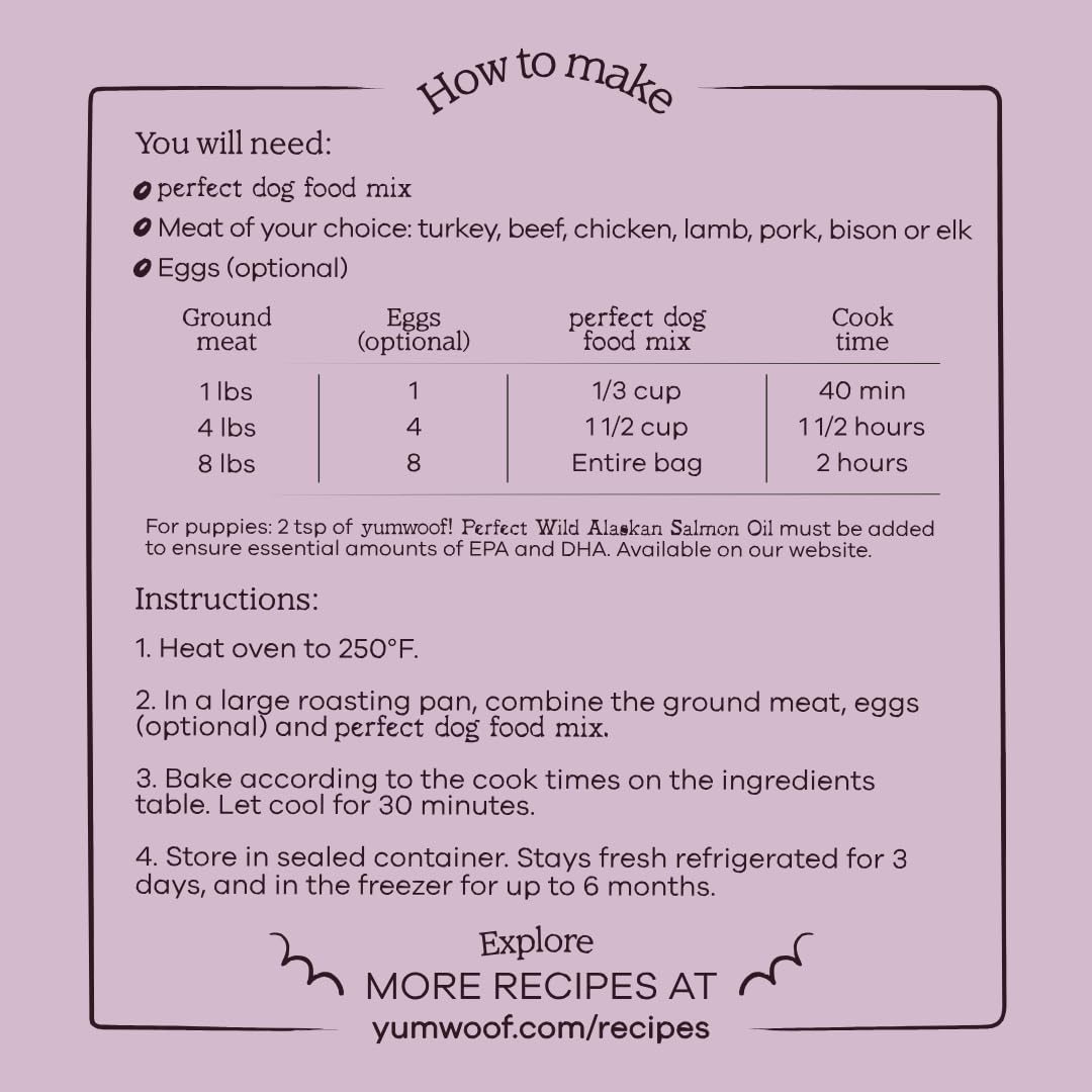 Yumwoof protéines variées (dinde, boeuf, porc) pour repas maison diversifié.