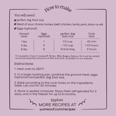 Yumwoof protéines variées (dinde, boeuf, porc) pour repas maison diversifié.