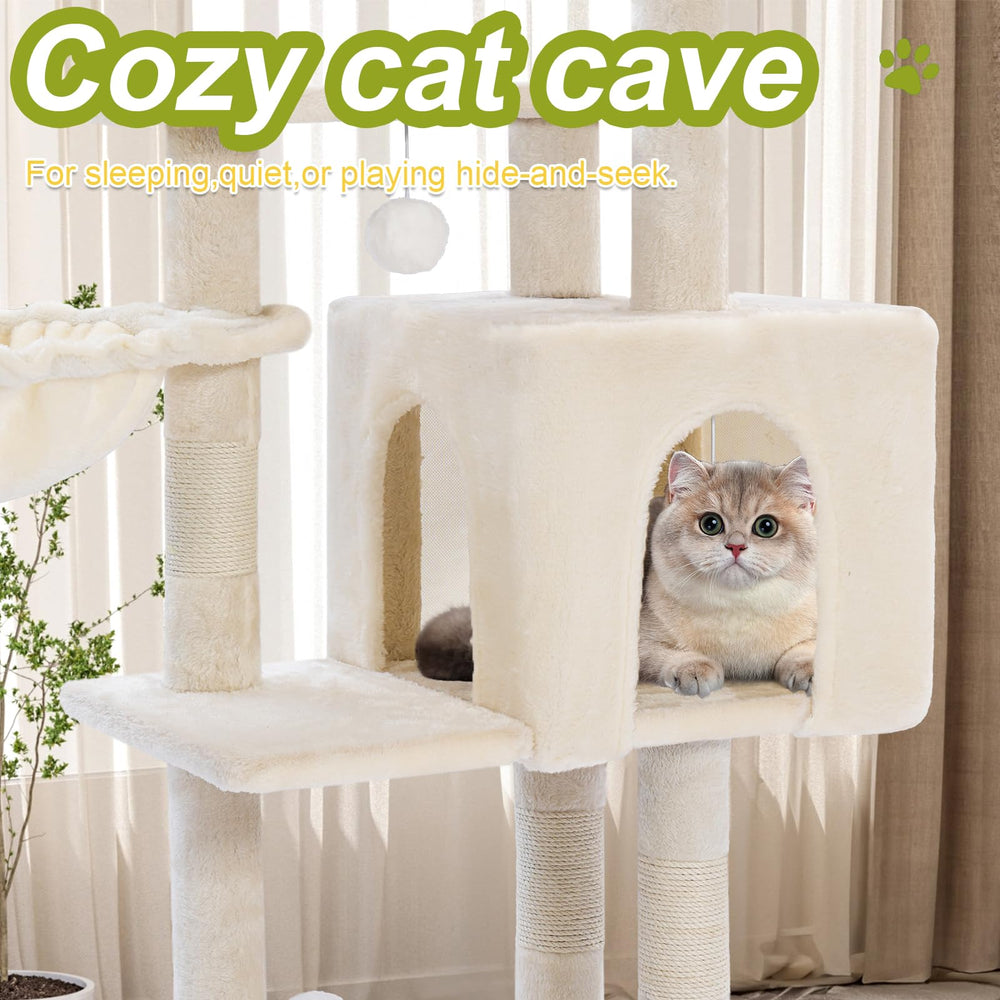 Yungaspy Arbre à Chat Tour: base extra-large pour plus de stabilité.
