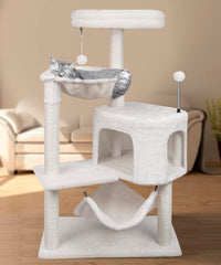 Arbre YUNIQUE: poteaux sisal naturel, griffage durable pour chats.
