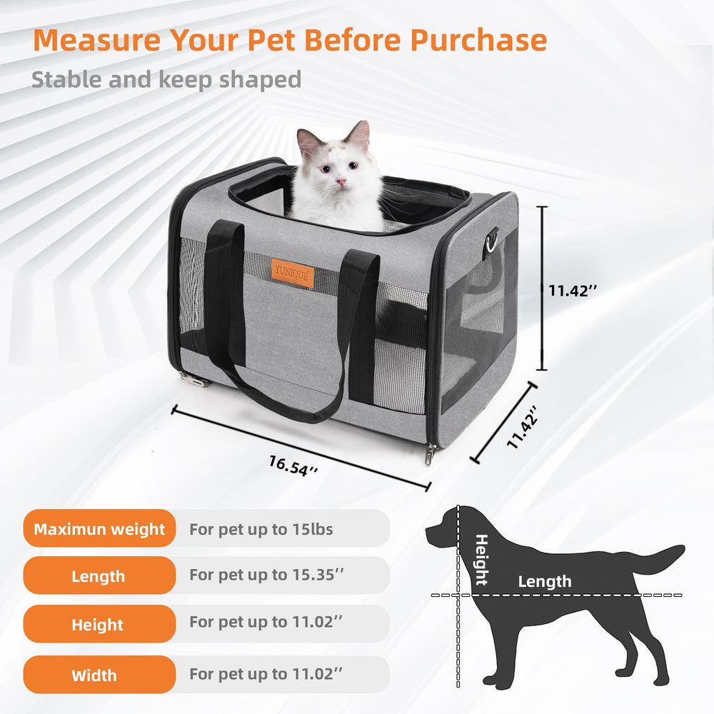 Porte-chat YUNIQUE poignée ergonomique, transport confortable prolongé