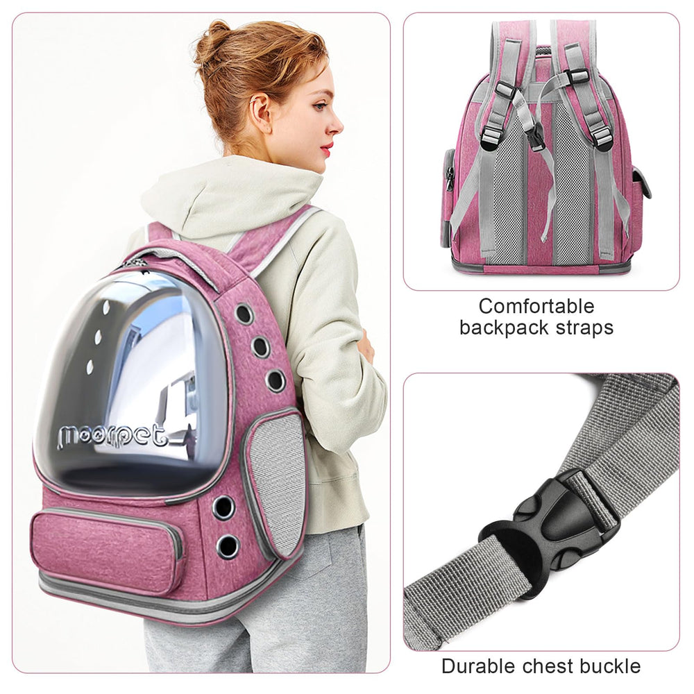 YUNLINLI sac à dos chat avec sortie latérale pour caresser