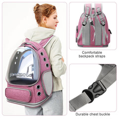 YUNLINLI sac à dos chat avec sortie latérale pour caresser
