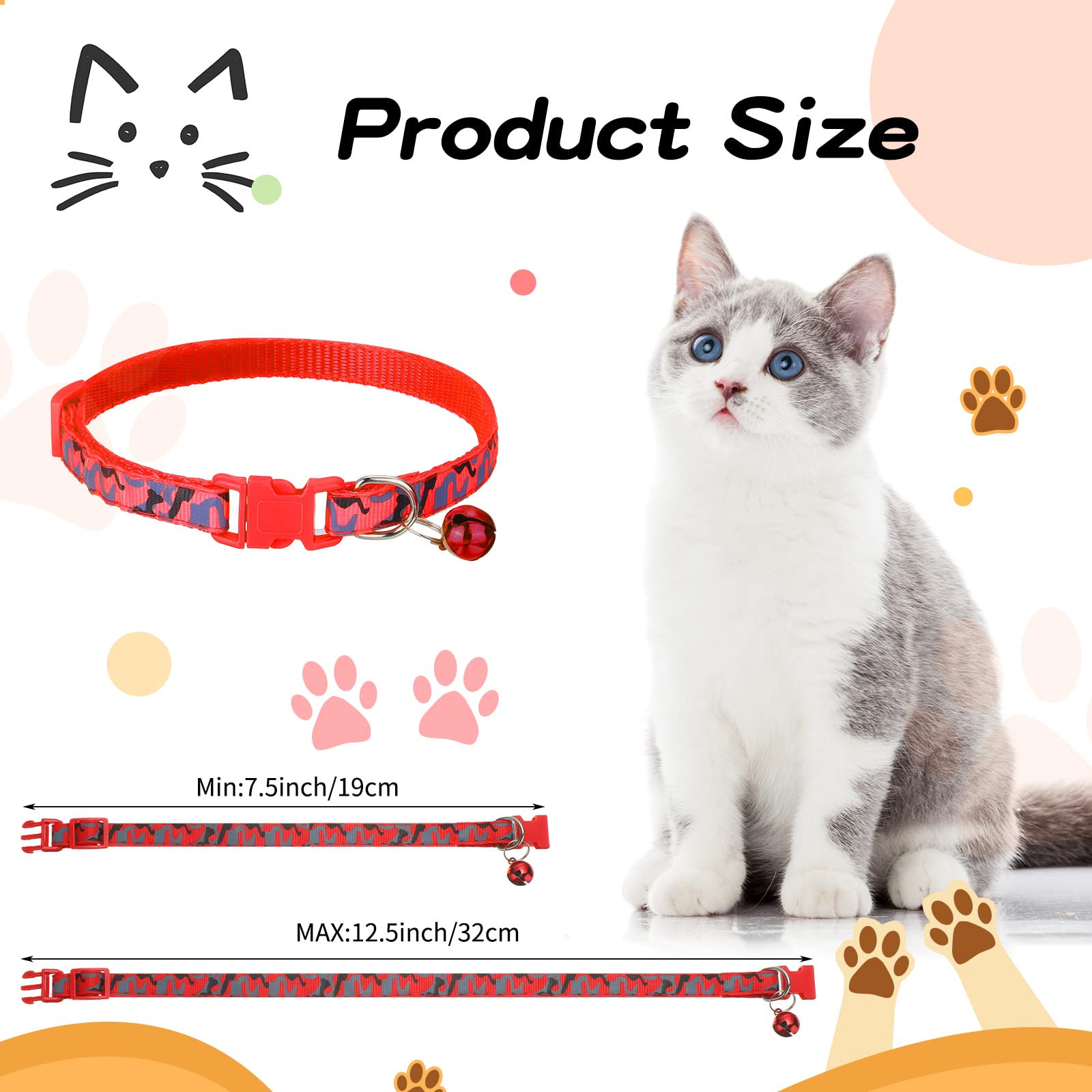 Collier Yunsailing ajustable pour chat, réglage facile et confort.