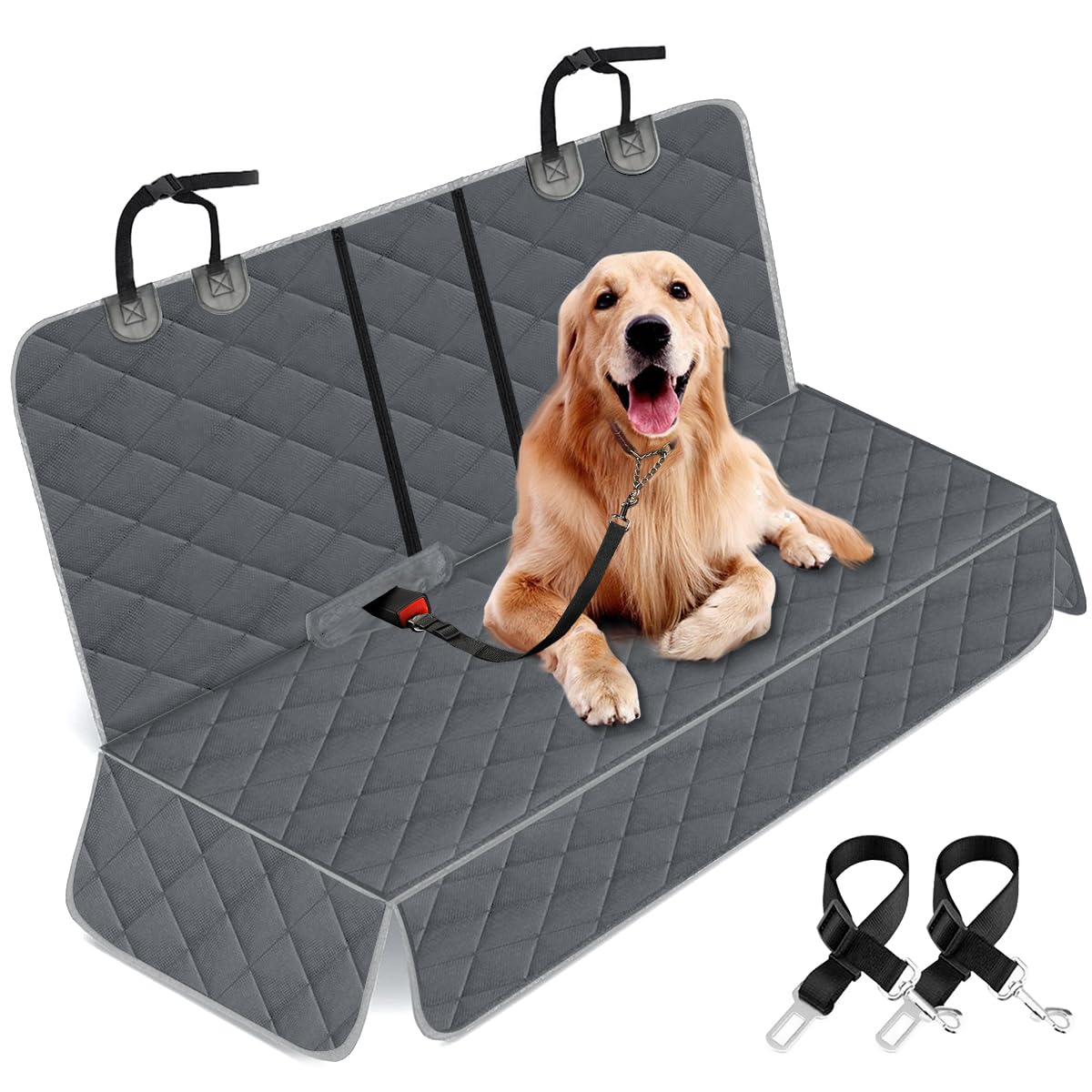 Yuntec couvre-siège arrière chien imperméable protège durablement les sièges des éclaboussures et poils.