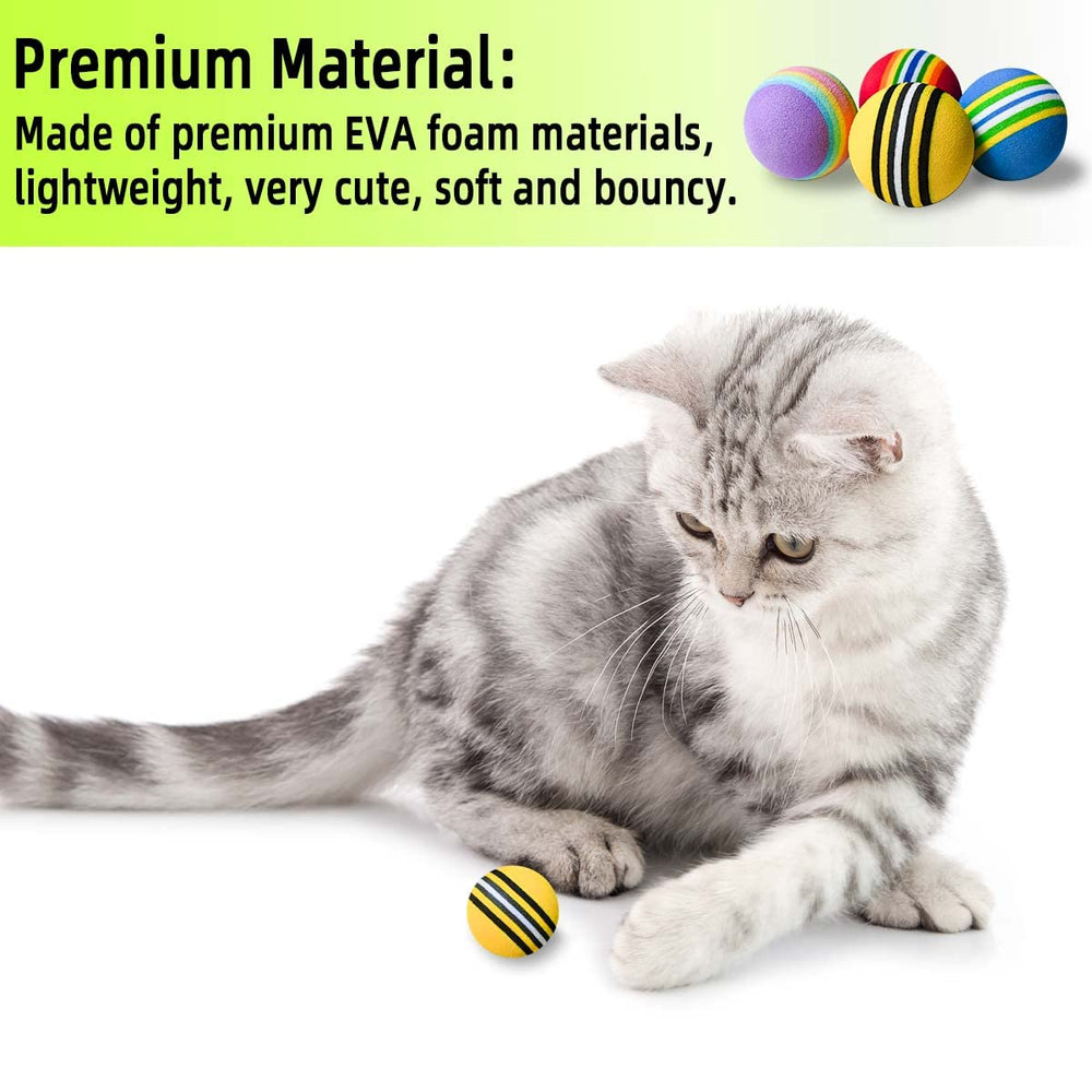 Balle Yuntop EVA bleue pour chat, combat l'ennui par le jeu.