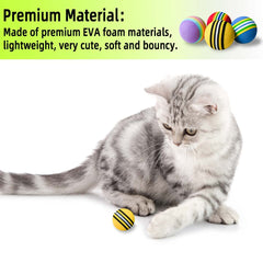 Balle Yuntop EVA bleue pour chat, combat l'ennui par le jeu.