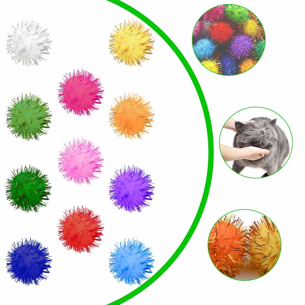 Boules paillettes Yuntop pour bricolage et enfants