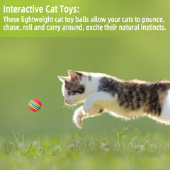 Jouet Yuntop pour chat, balle légère pour jeu intérieur et interaction.