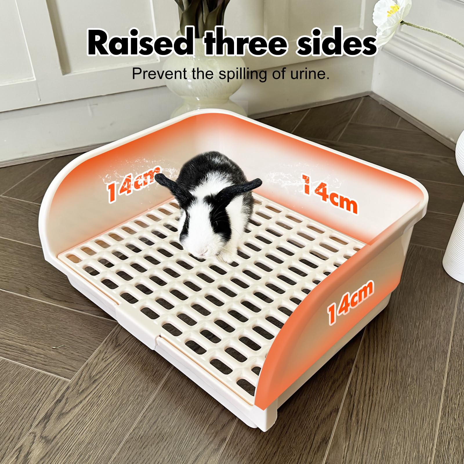 Yuoaes boite-litiere-lapin-entrée-faible: accès facile pour petits animaux.