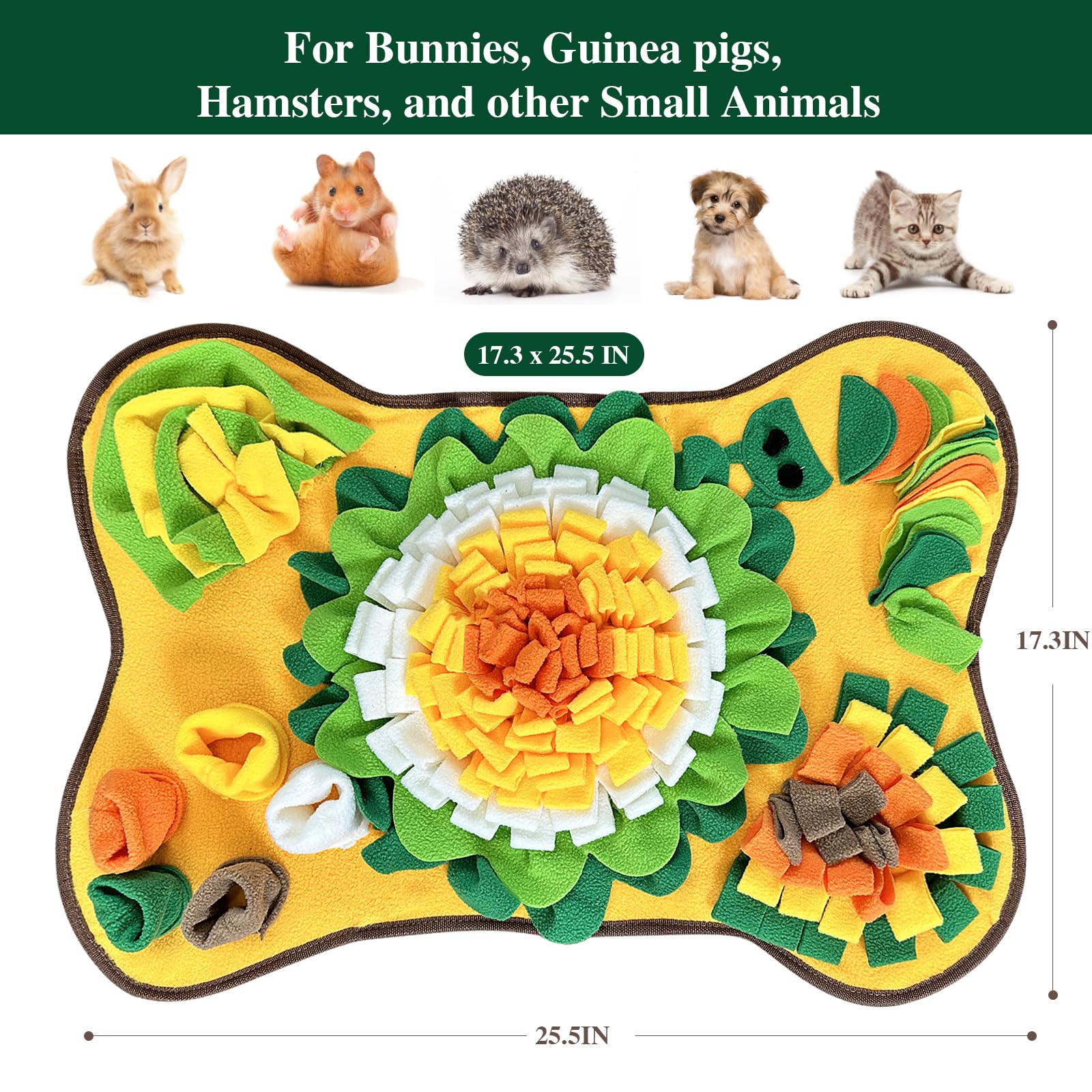 Jouet interactif Yuoaes pour forage, divertit le lapin pendant le repas