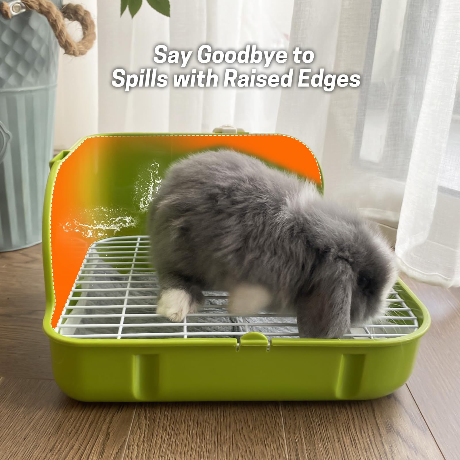 Litière Yuoaes — grille amovible pour un nettoyage facilité.