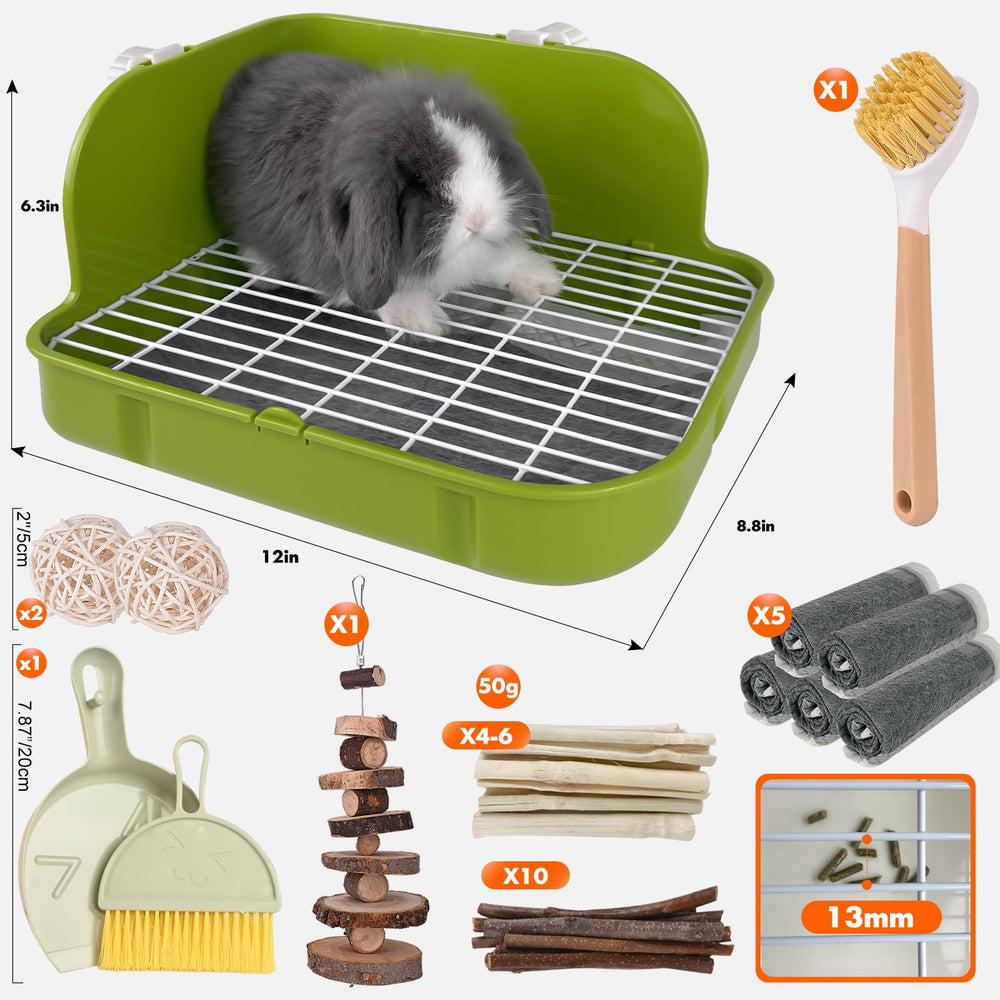 Litière Yuoaes, taille 12-9-6-3 pouces, adaptée pour lapins et cochons d’Inde.