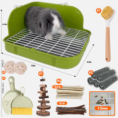 Litière Yuoaes, taille 12-9-6-3 pouces, adaptée pour lapins et cochons d’Inde.