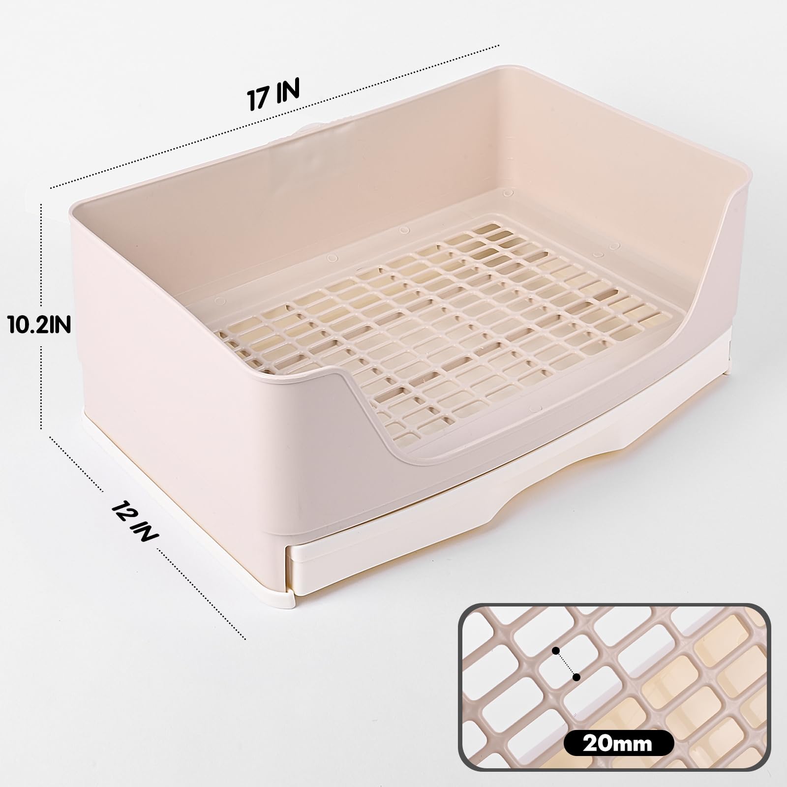 Yuoaes tapis toilette pour lapin, facilite remplacement des pads absorbants.